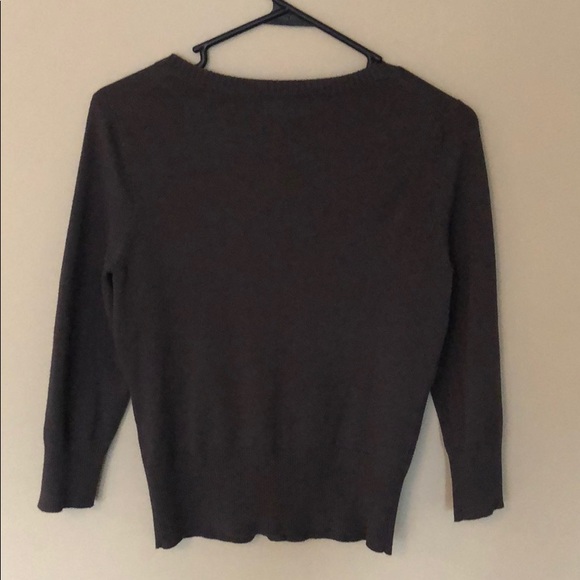 Grey cotton rayon blend cardigan - Picture 3 of 3